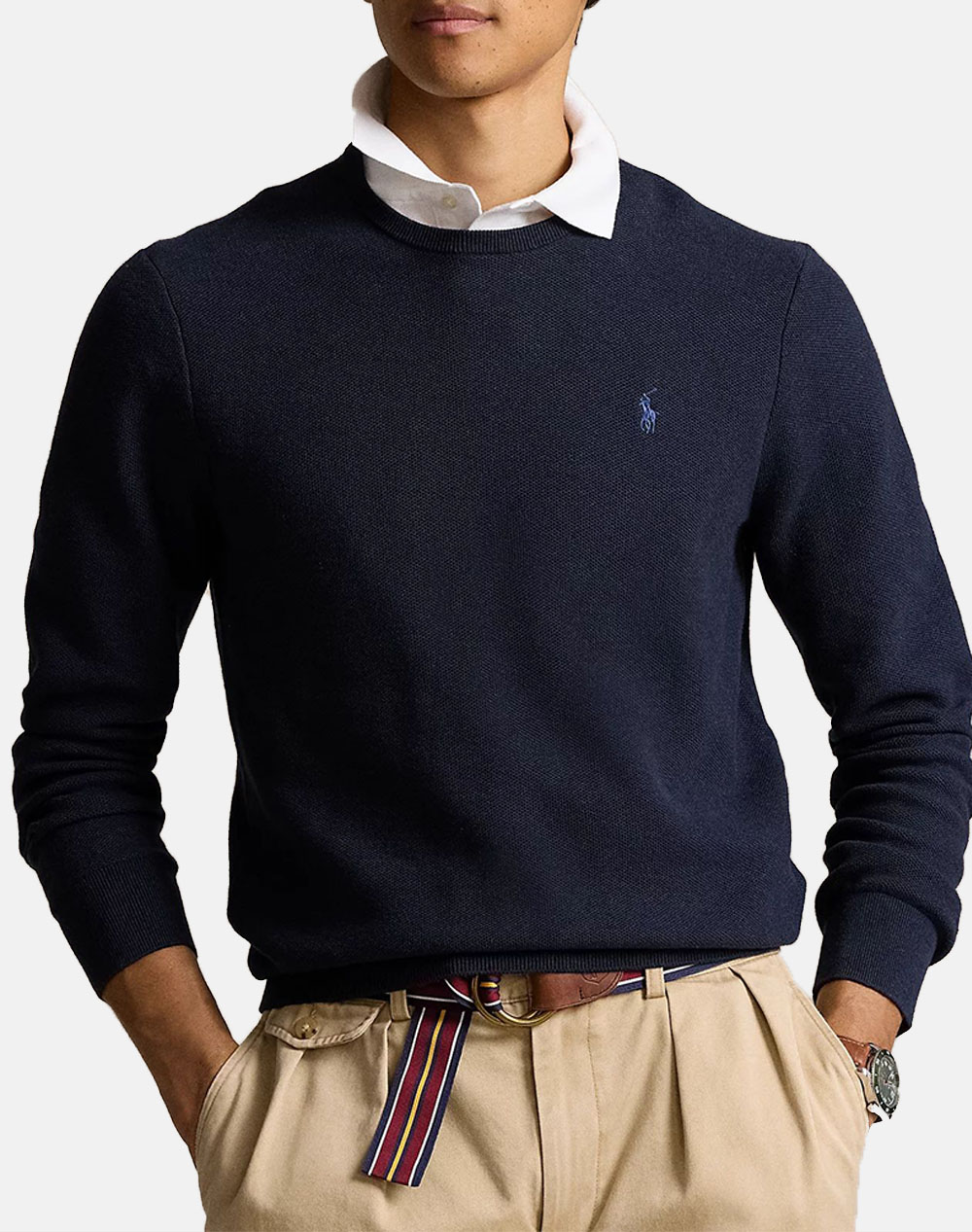 RALPH LAUREN LSTXTCNPP-LONG SLEEVE-PULLOVER 710918163-001 NavyBlue