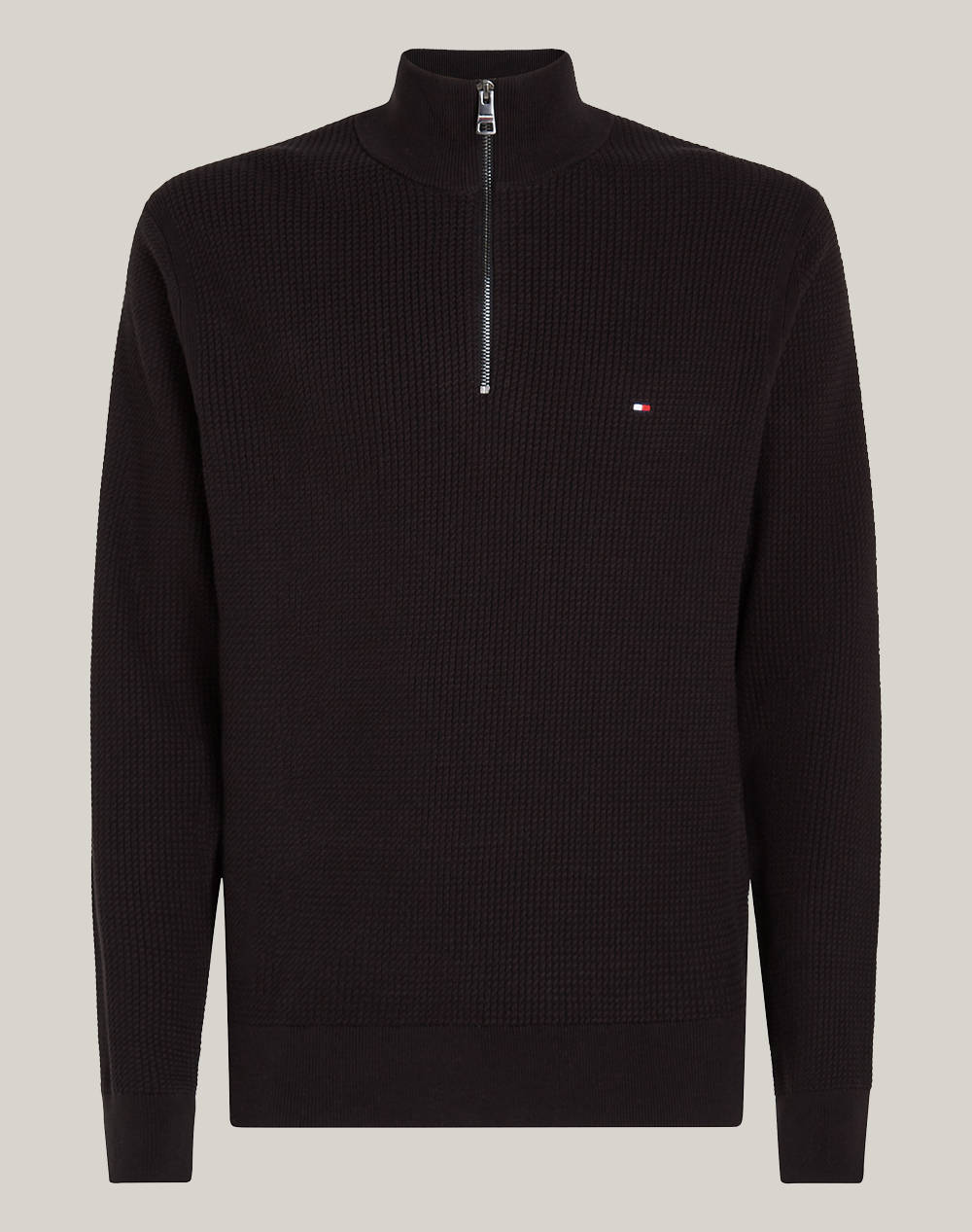 TOMMY HILFIGER STRUCTURE ZIP MOCK