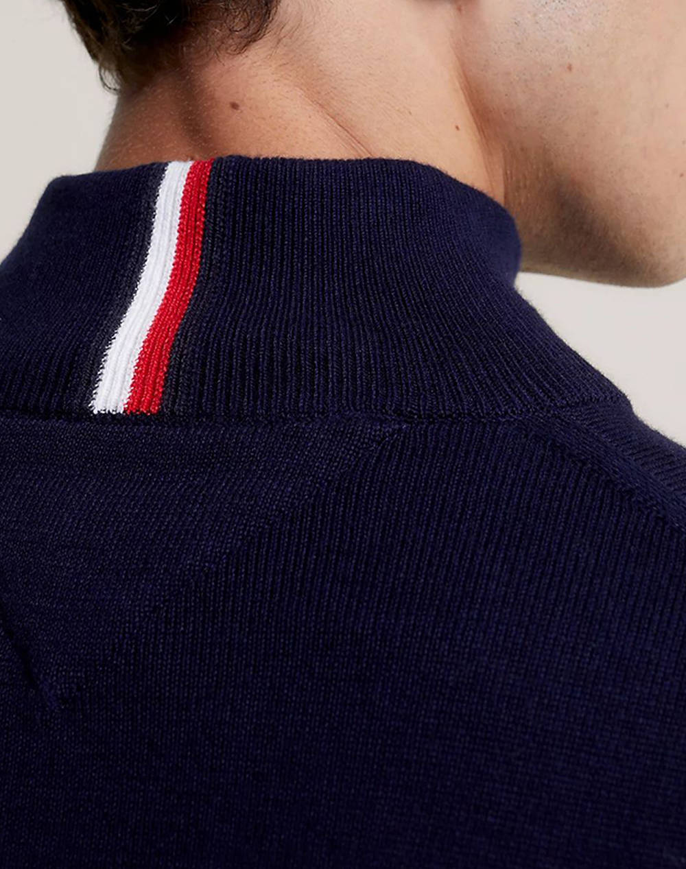 TOMMY HILFIGER PIMA ORG CTN CASHMERE ZIP THRU