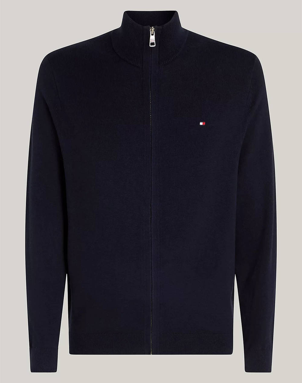 TOMMY HILFIGER PIMA ORG CTN CASHMERE ZIP THRU