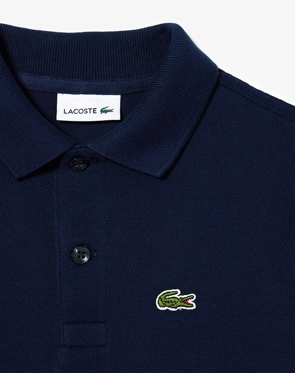 LACOSTE LONG SLEEVED RIBBED COLLAR SHIRT