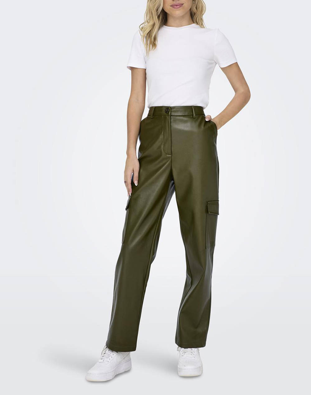 ONLY ONLKIM FAUX LEATHER CARGO PANT CC OTW