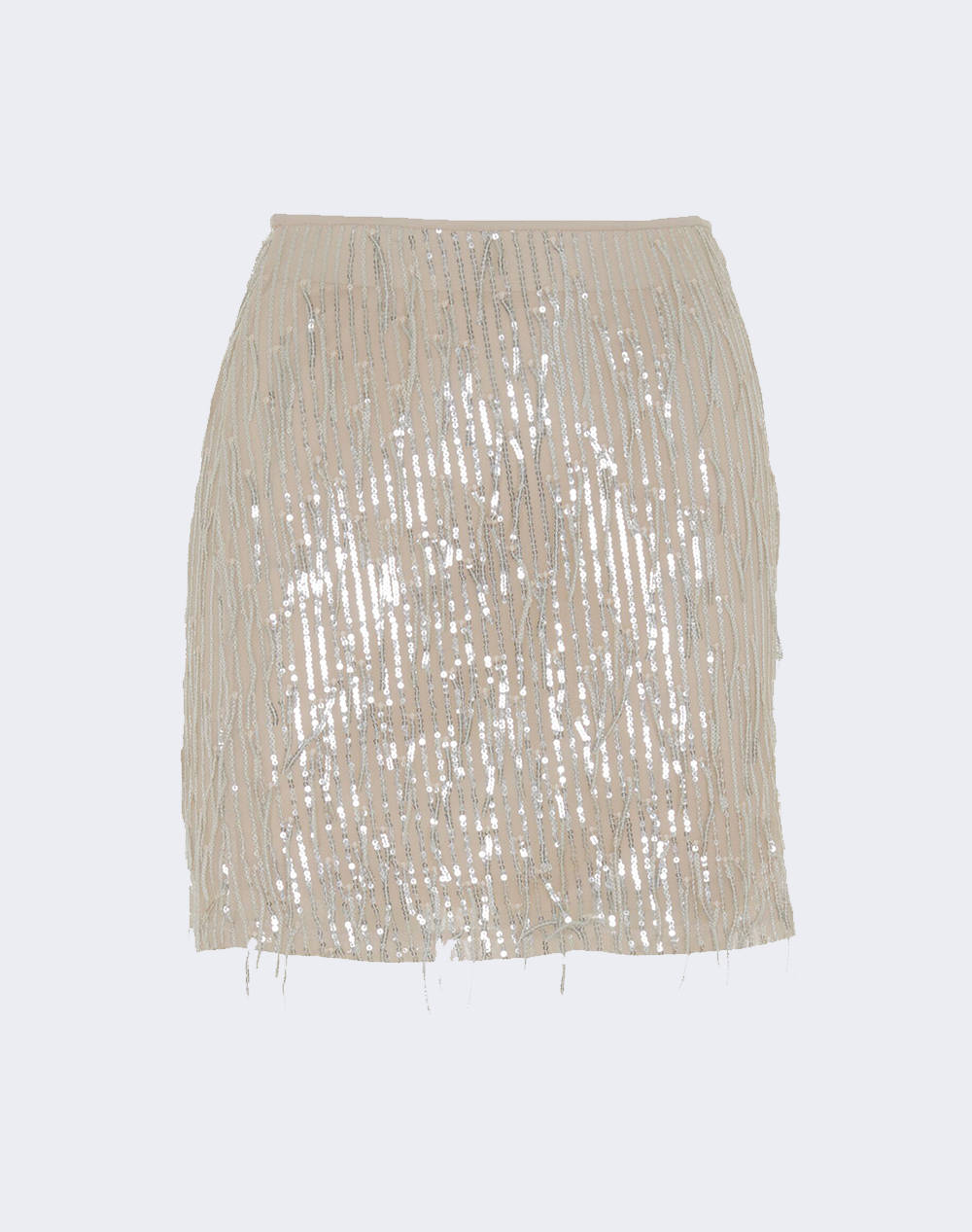 ONLY ONLSPACY SHORT SEQUINS SKIRT WVN 15305742-ECRU Ecru