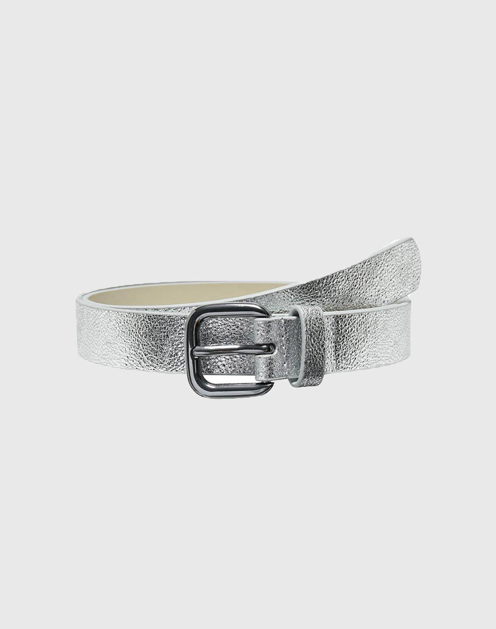  ONLY ONLMADELINE SHINY PU JEANS BELT ACC 15308304-SILVER MetallicSilver 2025