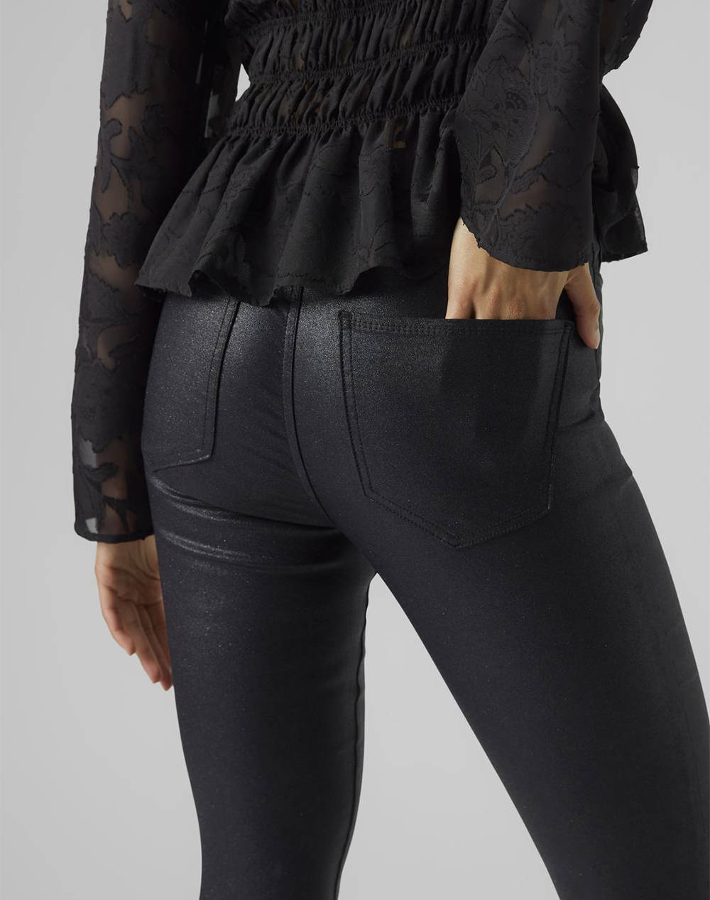 VERO MODA VMSOPHIA HR SKINNY COATED JEANS