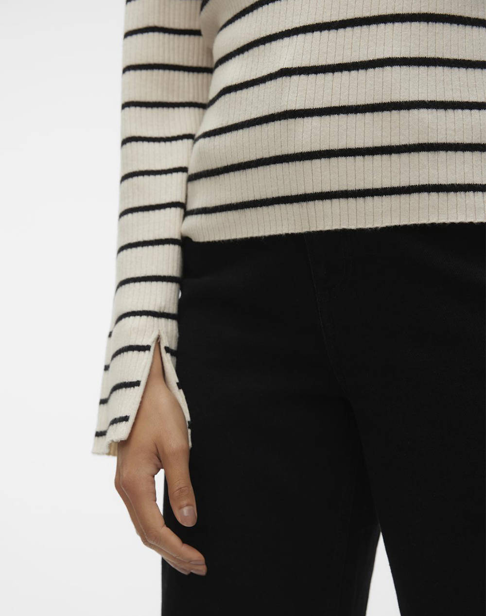 VERO MODA VMGOLD RIB LS O-NECK PULLOVER