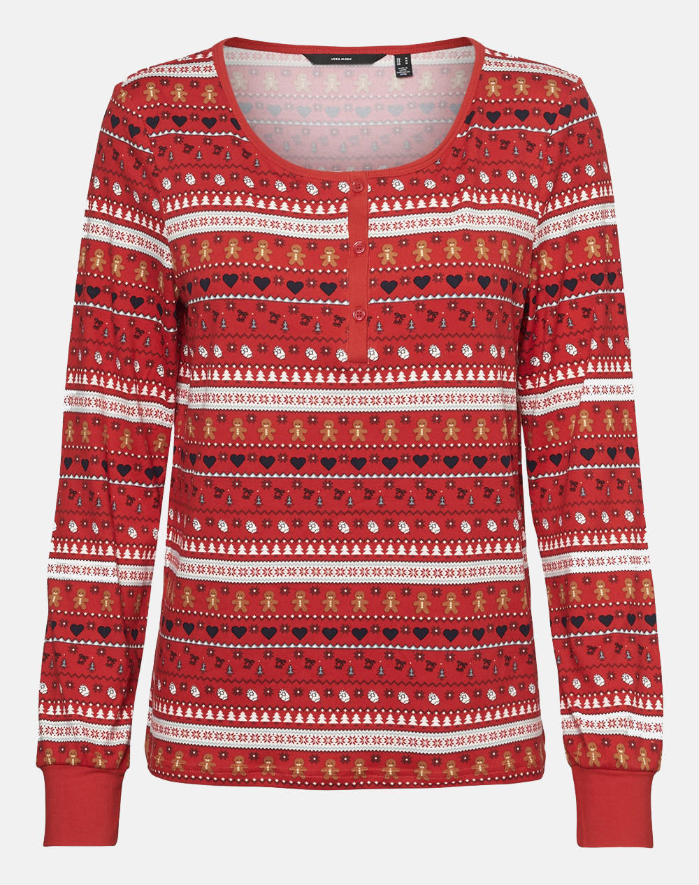 VERO MODA VMXMAS NEW LS BUTTON TOP JRS