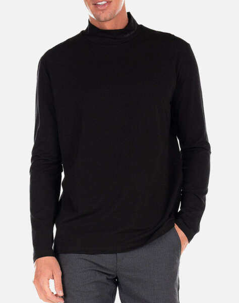 KARL LAGERFELD TURTLENECK LS - Black | Politikos-shop.gr