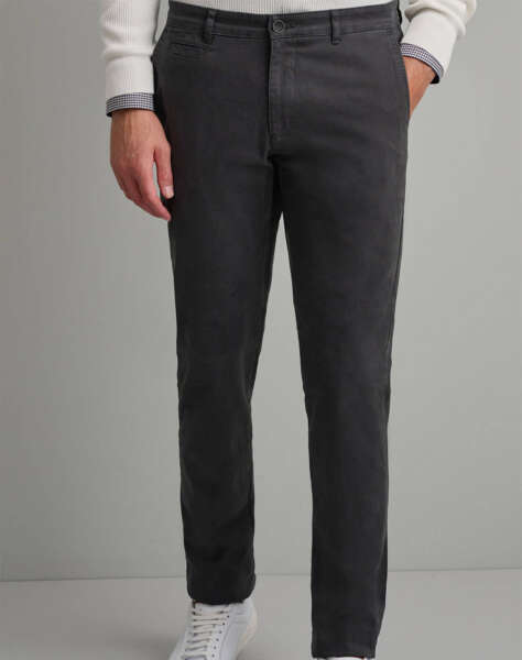 NAVY&GREEN TROUSERS NON-FOLDED MODERN FIT - DarkGray | Politikos-shop.gr