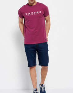 FUNKY BUDDHA Essential t-shirt με branded τύπωμα