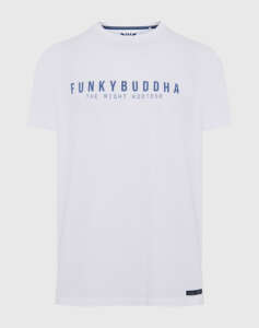 FUNKY BUDDHA Essential t-shirt με branded τύπωμα