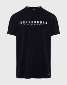 FUNKY BUDDHA Essential t-shirt με branded τύπωμα