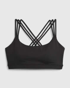 GAP Μαύρο GapFit Eclipse Medium Support Strappy Σπορ Σουτιέν