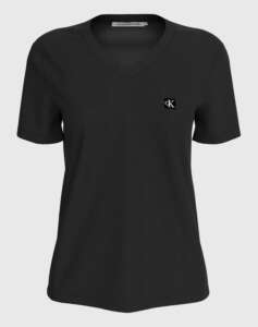 CALVIN KLEIN CK EMBRO BADGE V-NECK TEE