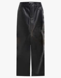 CALVIN KLEIN FAUX LEATHER MAXI SKIRT