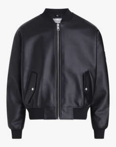 CALVIN KLEIN FAUX LEATHER BOMBER