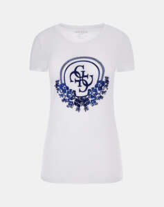 GUESS SS CHECKER SEQUIN R3 TEE WOMEN