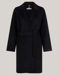 TOMMY HILFIGER REG DF WOOL BELTED COAT