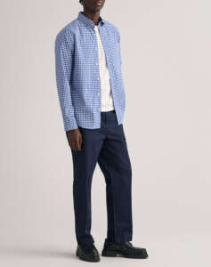 GANT REG POPLIN GINGHAM SHIRT LS