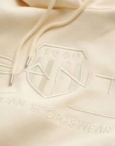 GANT LS REG TONAL SHIELD HOODIE