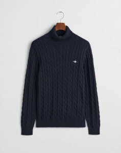 GANT SWEATER LS COTTON CABLE TURTLE NECK