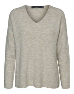 VERO MODA VMCREWLEFILE LS V-NECK BLOUSE NOOS