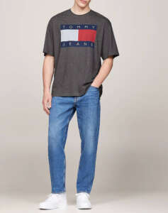 TOMMY JEANS TJM RLX MELANGE FLAG TEE